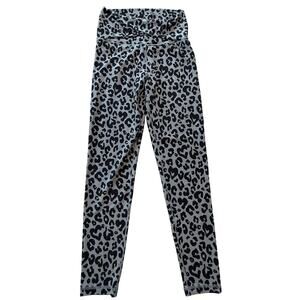 Aerie Offline Real Me High Waisted 7/8 Legging Light‎ Blue Cheetah Size M